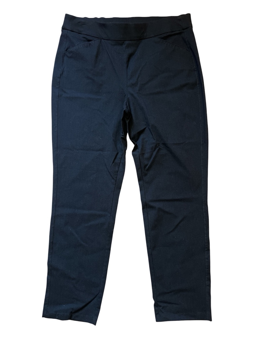 Chico's Travelers Black Ankle Pants Size 2 Large 12 14 Pull On Comfort